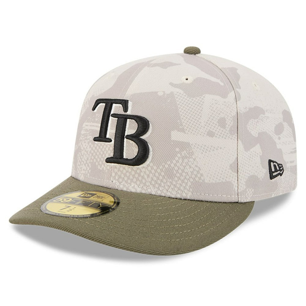 Tampa Bay Rays New Era 2025 Armed Forces Day 59FIFTY Fitted Hat - Light Beige/Olive - New Era Discount