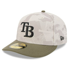 Tampa Bay Rays New Era 2025 Armed Forces Day 59FIFTY Fitted Hat - Light Beige/Olive - New Era Discount