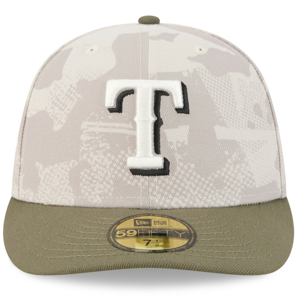 Texas Rangers New Era 2025 Armed Forces Day 59FIFTY Fitted Hat - Light Beige/Olive - New Era on Sale