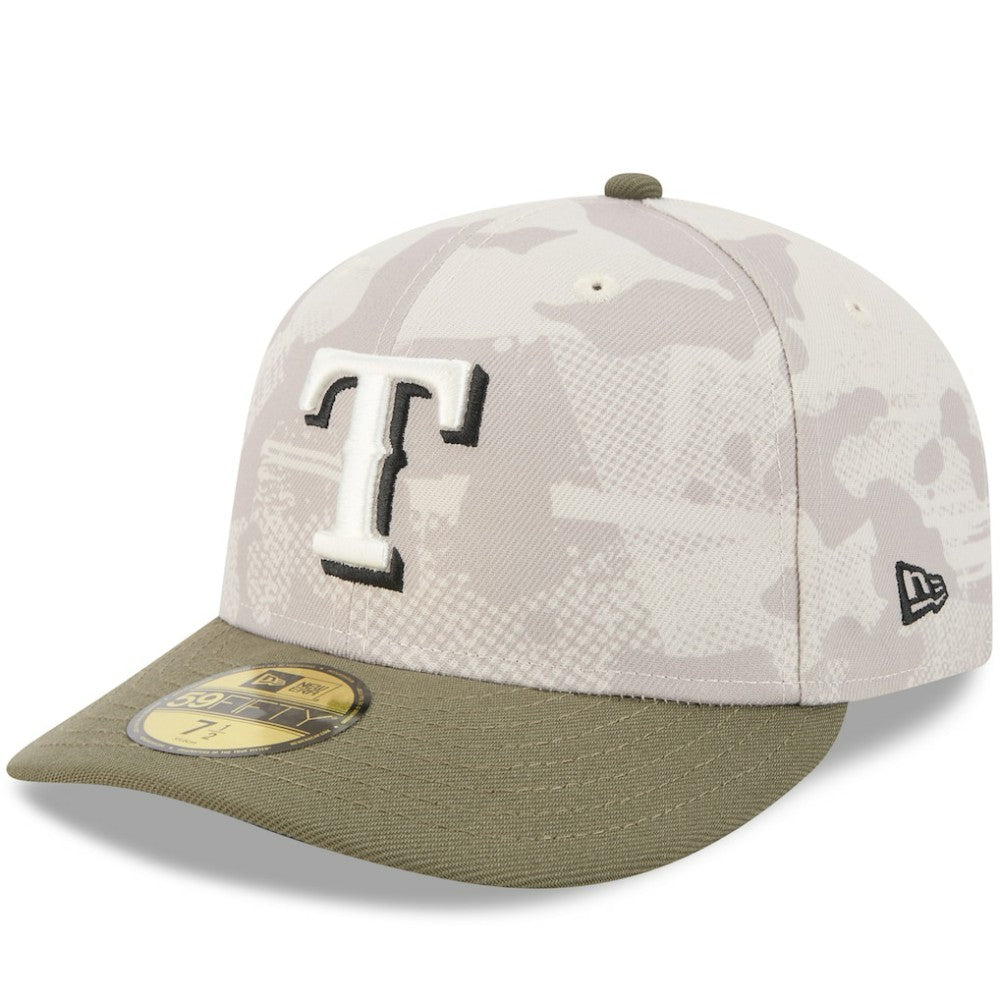 Texas Rangers New Era 2025 Armed Forces Day 59FIFTY Fitted Hat - Light Beige/Olive - New Era on Sale