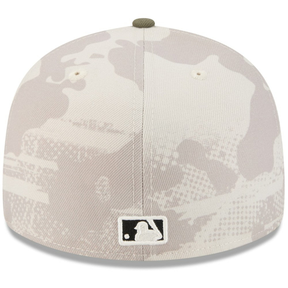 Texas Rangers New Era 2025 Armed Forces Day 59FIFTY Fitted Hat - Light Beige/Olive - New Era on Sale