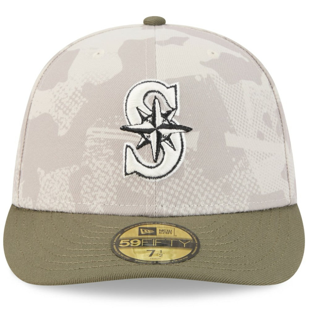 Seattle Mariners New Era 2025 Armed Forces Day 59FIFTY Fitted Hat - Light Beige/Olive - New Era on Sale