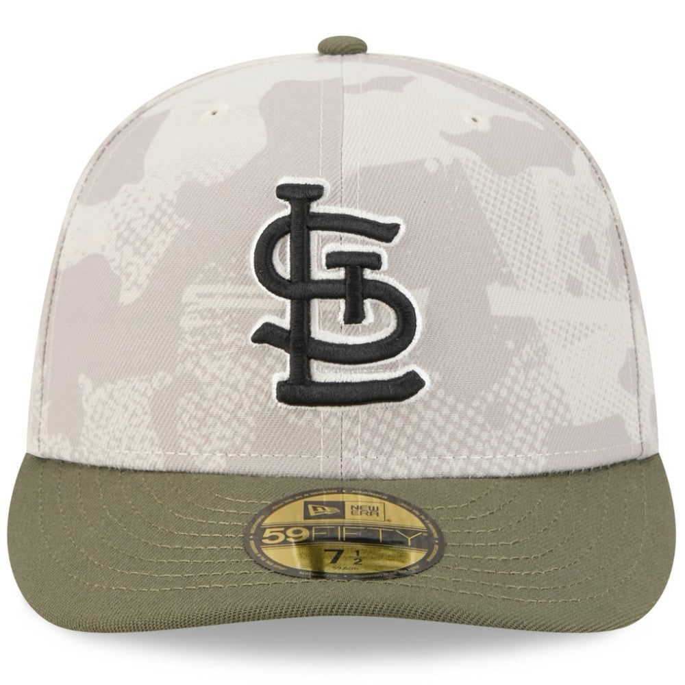 St. Louis Cardinals New Era 2025 Armed Forces Day 59FIFTY Fitted Hat - Light Beige/Olive - New Era Online