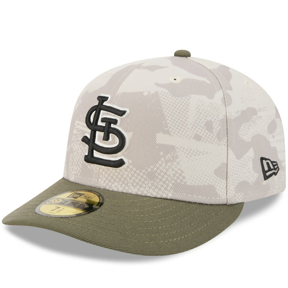 St. Louis Cardinals New Era 2025 Armed Forces Day 59FIFTY Fitted Hat - Light Beige/Olive - New Era Online