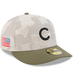 Chicago Cubs New Era 2025 Armed Forces Day 59FIFTY Fitted Hat - Light Beige/Olive - New Era Online