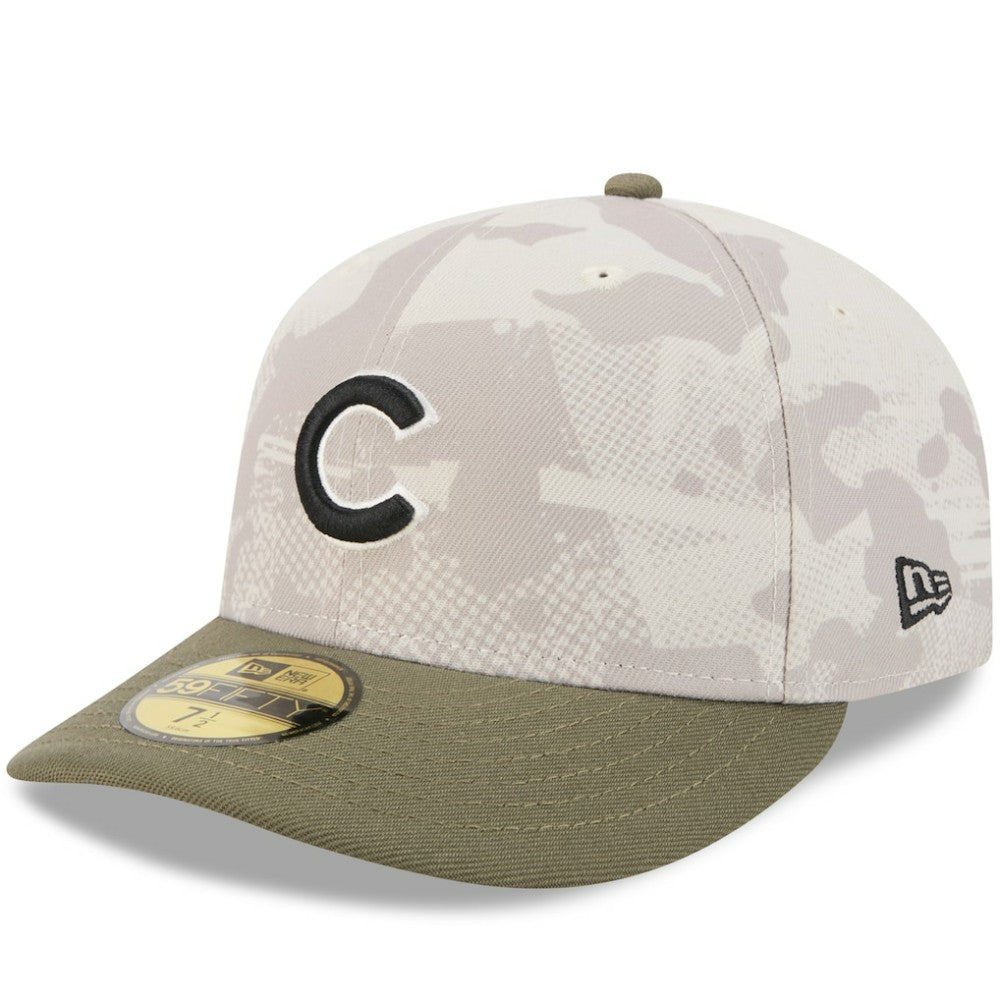Chicago Cubs New Era 2025 Armed Forces Day 59FIFTY Fitted Hat - Light Beige/Olive - New Era Online