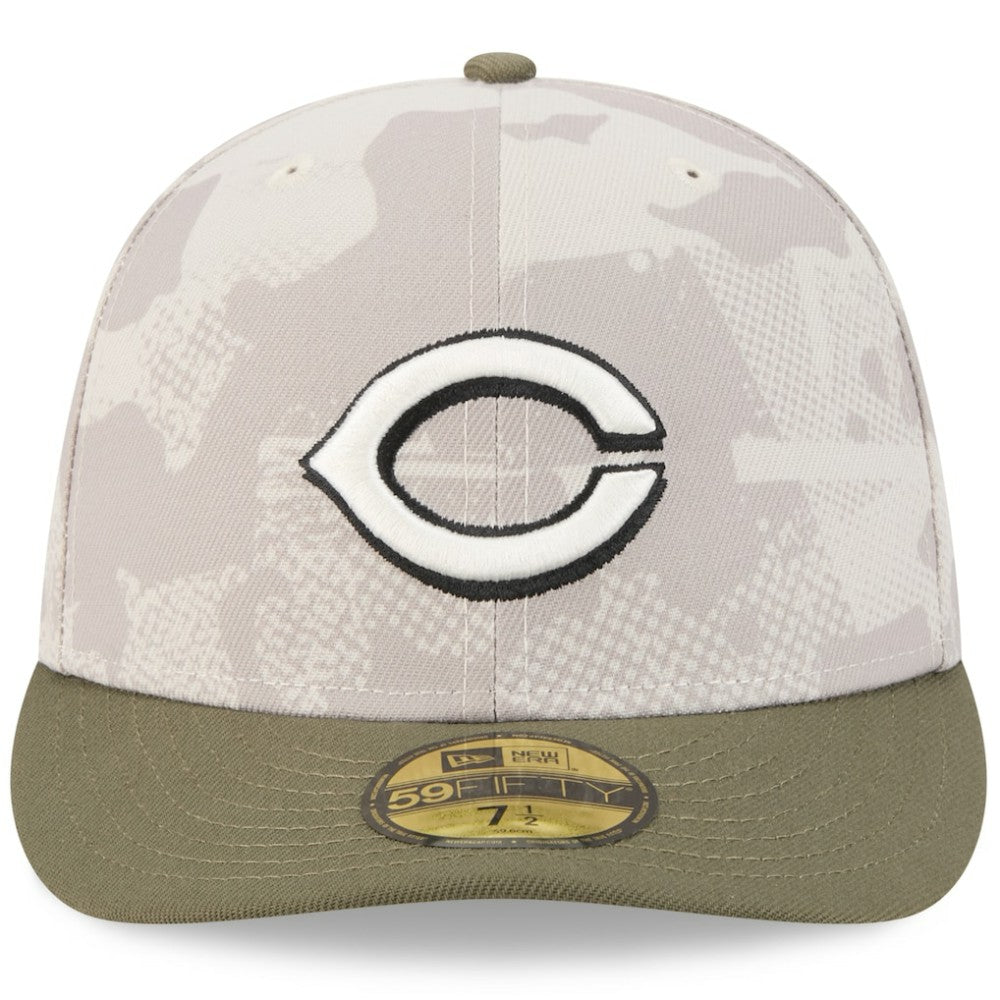 Cincinnati Reds New Era 2025 Armed Forces Day 59FIFTY Fitted Hat - Light Beige/Olive - New Era Discount