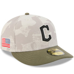 Cleveland Guardians New Era 2025 Armed Forces Day 59FIFTY Fitted Hat - Light Beige/Olive - New Era Online