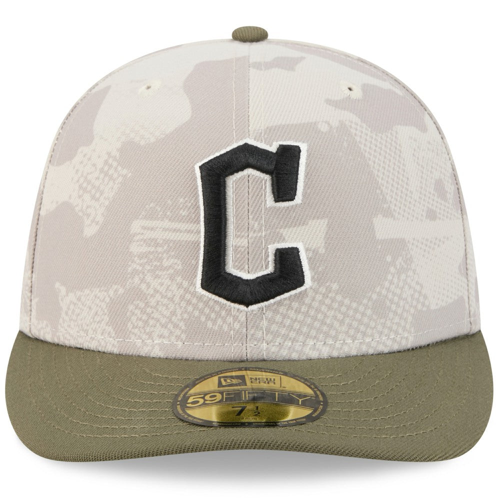 Cleveland Guardians New Era 2025 Armed Forces Day 59FIFTY Fitted Hat - Light Beige/Olive - New Era Online