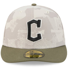 Cleveland Guardians New Era 2025 Armed Forces Day 59FIFTY Fitted Hat - Light Beige/Olive - New Era Online