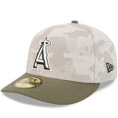 Los Angeles Angels New Era 2025 Armed Forces Day 59FIFTY Fitted Hat - Light Beige/Olive - New Era Sale