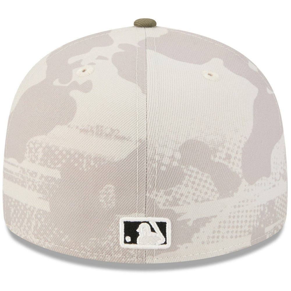 Los Angeles Angels New Era 2025 Armed Forces Day 59FIFTY Fitted Hat - Light Beige/Olive - New Era Sale