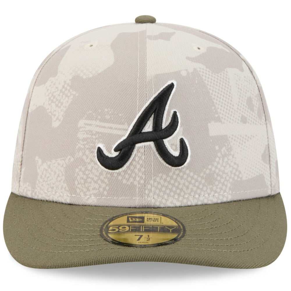 Atlanta Braves New Era 2025 Armed Forces Day 59FIFTY Fitted Hat - Light Beige/Olive - New Era Online