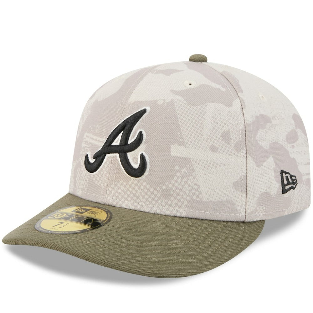 Atlanta Braves New Era 2025 Armed Forces Day 59FIFTY Fitted Hat - Light Beige/Olive - New Era Online