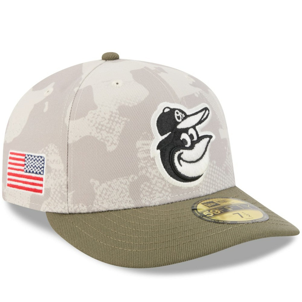 Baltimore Orioles New Era 2025 Armed Forces Day 59FIFTY Fitted Hat - Light Beige/Olive - New Era Discount