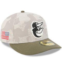 Baltimore Orioles New Era 2025 Armed Forces Day 59FIFTY Fitted Hat - Light Beige/Olive - New Era Discount