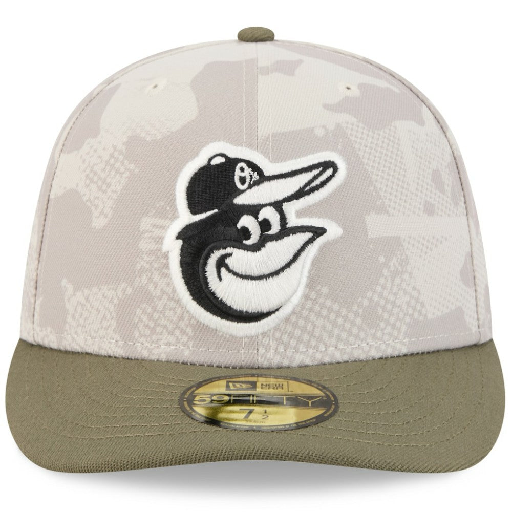 Baltimore Orioles New Era 2025 Armed Forces Day 59FIFTY Fitted Hat - Light Beige/Olive - New Era Discount