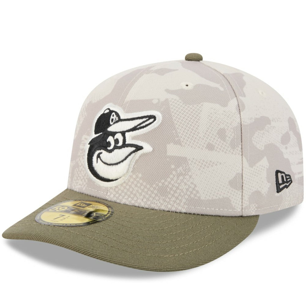 Baltimore Orioles New Era 2025 Armed Forces Day 59FIFTY Fitted Hat - Light Beige/Olive - New Era Discount