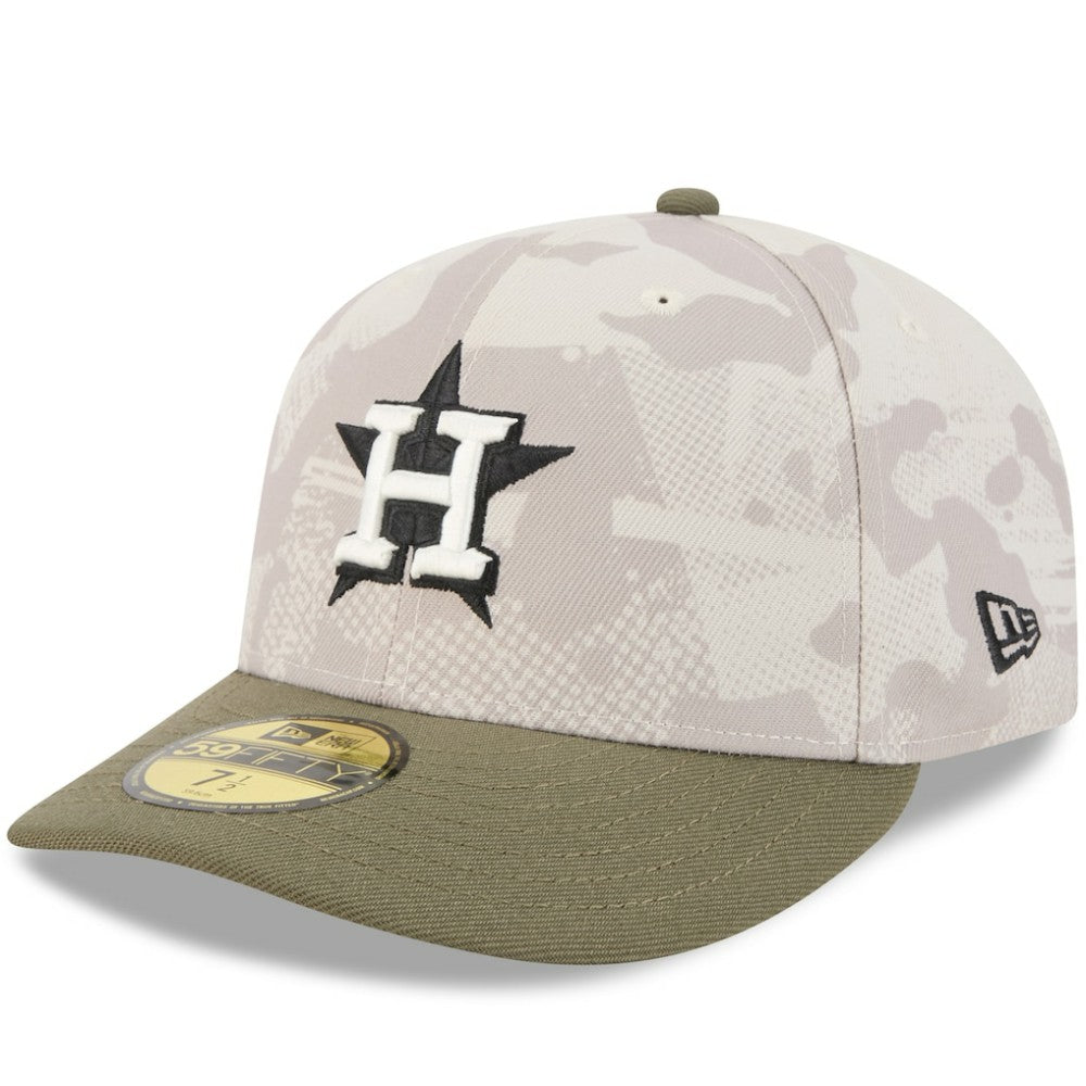 Houston Astros New Era 2025 Armed Forces Day 59FIFTY Fitted Hat - Light Beige/Olive - New Era Discount