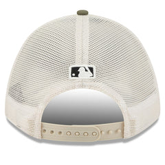 Miami Marlins New Era 2025 Armed Forces Day 9FORTY M-Crown A-Frame Adjustable Hat - Light Beige/Olive - New Era Lifestyle