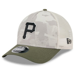 Pittsburgh Pirates New Era 2025 Armed Forces Day 9FORTY M-Crown A-Frame Adjustable Hat - Light Beige/Olive - New Era Discount