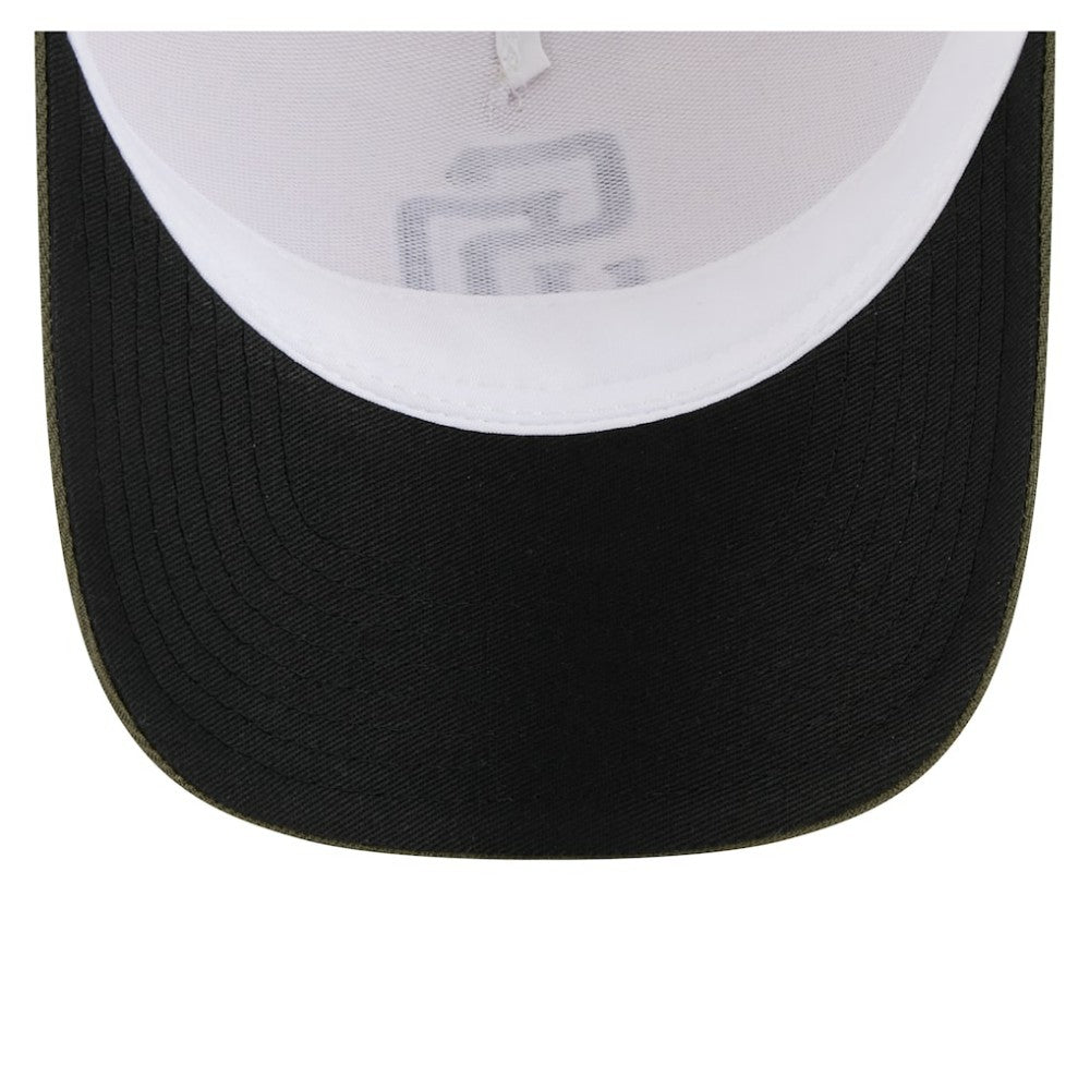 San Diego Padres New Era 2025 Armed Forces Day 9FORTY M-Crown A-Frame Adjustable Hat - Light Beige/Olive - New Era Sale