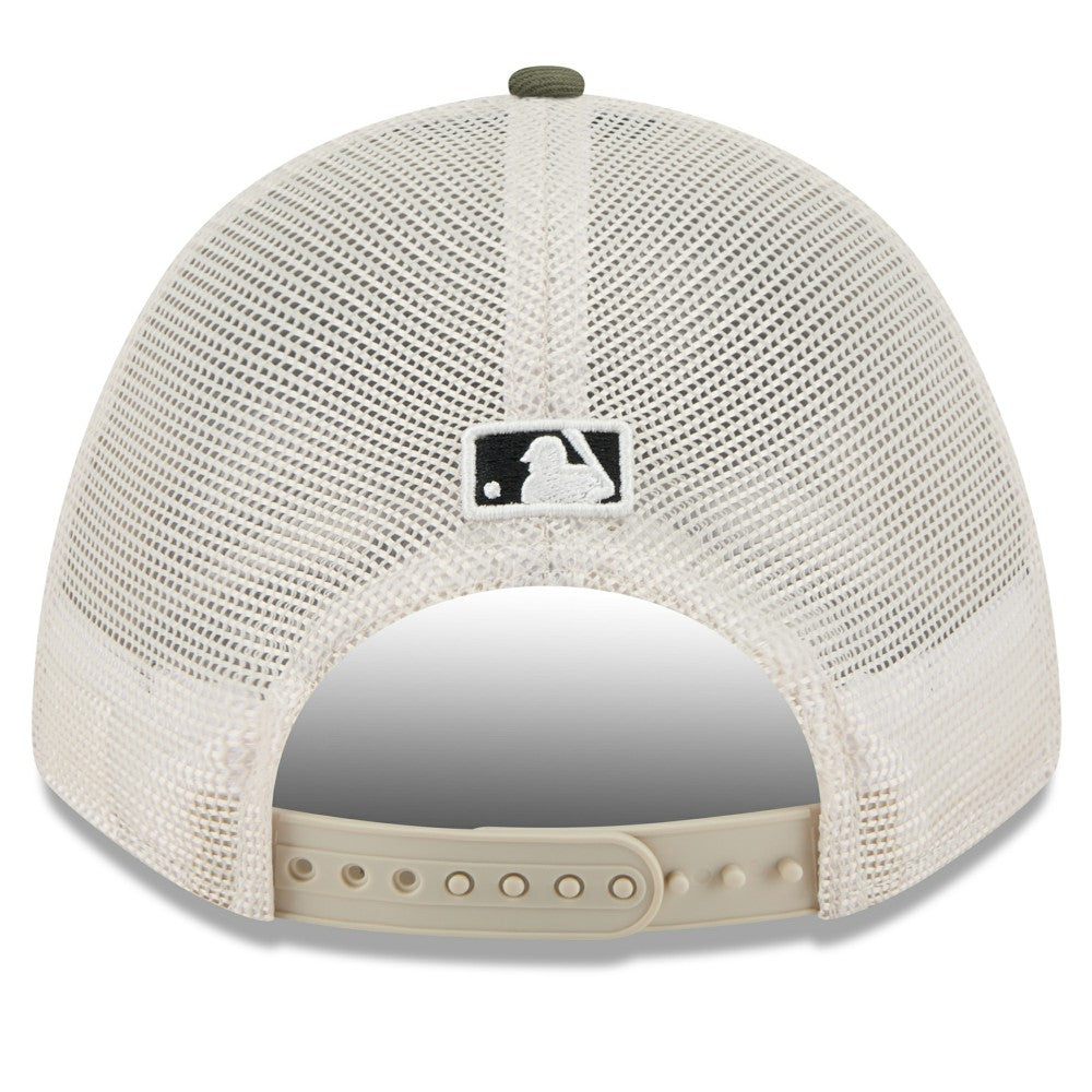 Los Angeles Dodgers New Era 2025 Armed Forces Day 9FORTY M-Crown A-Frame Adjustable Hat - Light Beige/Olive - New Era Online
