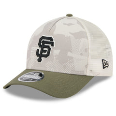 San Francisco Giants New Era 2025 Armed Forces Day 9FORTY M-Crown A-Frame Adjustable Hat - Light Beige/Olive - New Era Sale