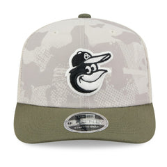 Baltimore Orioles New Era 2025 Armed Forces Day 9SEVENTY Stretch-Snap Hat - Light Beige/Olive - New Era Sale