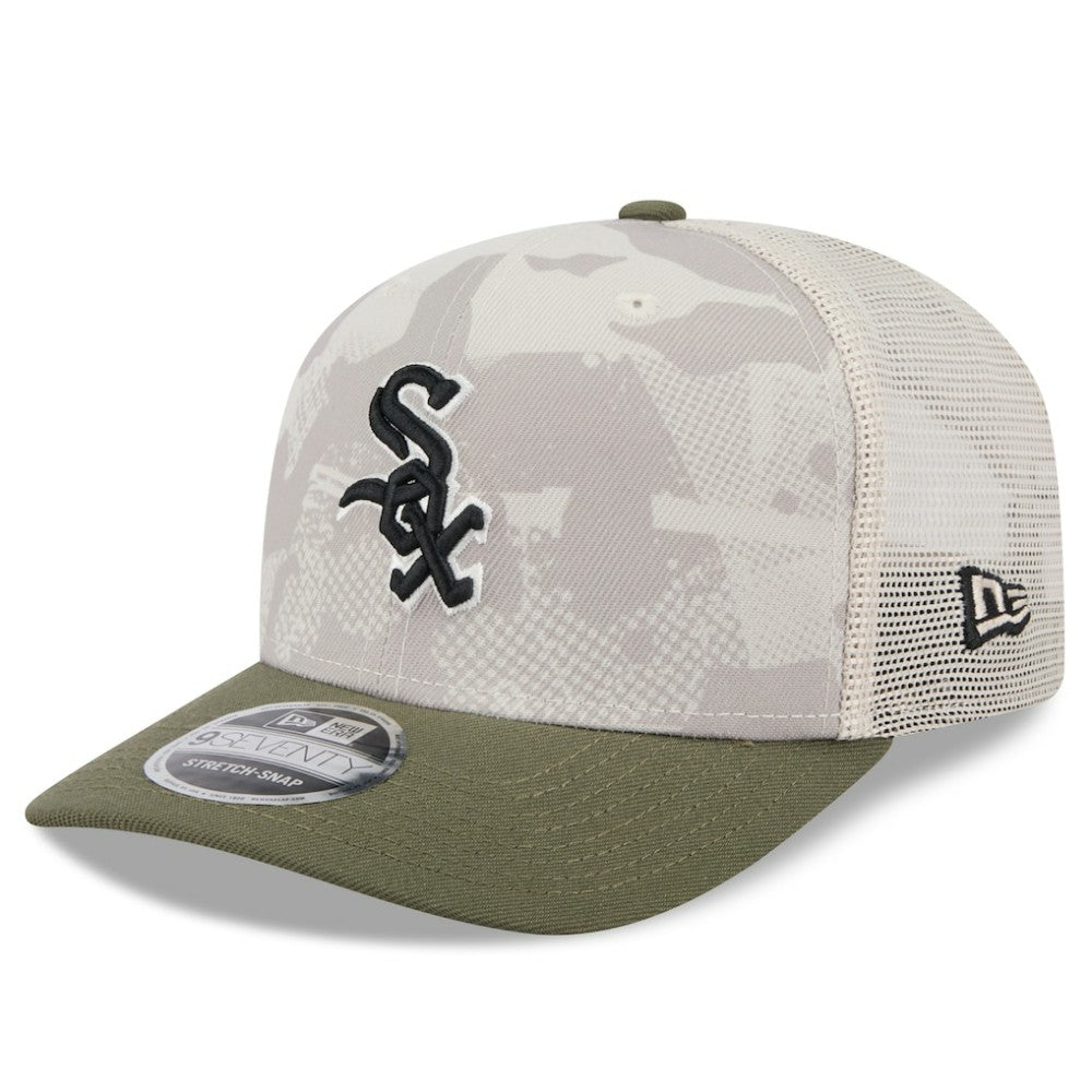 Chicago White Sox New Era 2025 Armed Forces Day 9SEVENTY Stretch-Snap Hat - Light Beige/Olive - New Era Sale