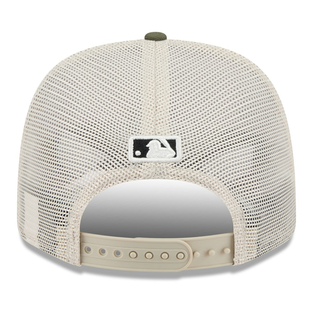 Miami Marlins New Era 2025 Armed Forces Day 9SEVENTY Stretch-Snap Hat - Light Beige/Olive - New Era Lifestyle