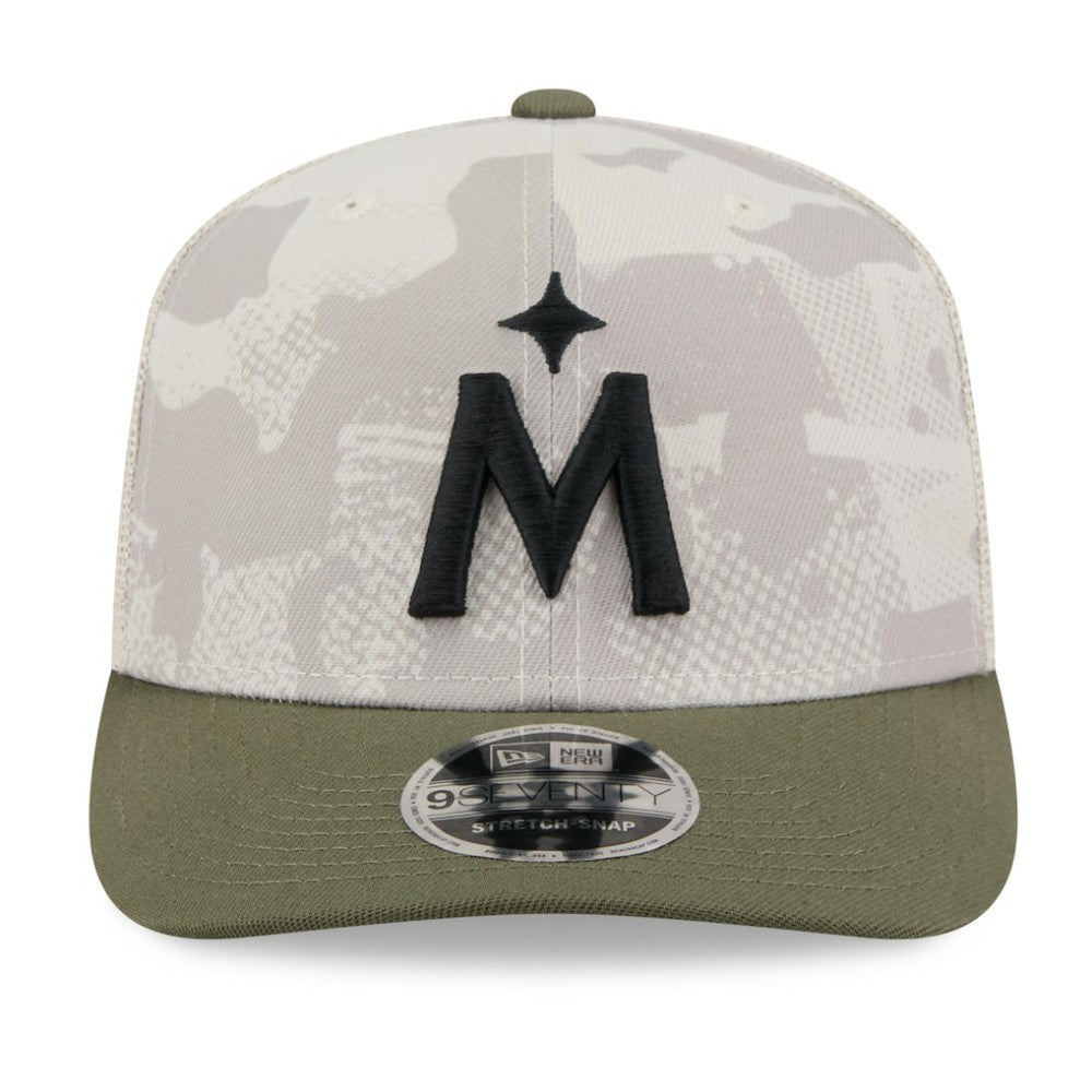 Minnesota Twins New Era 2025 Armed Forces Day 9SEVENTY Stretch-Snap Hat - Light Beige/Olive - New Era Lifestyle
