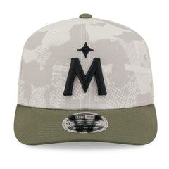 Minnesota Twins New Era 2025 Armed Forces Day 9SEVENTY Stretch-Snap Hat - Light Beige/Olive - New Era Lifestyle