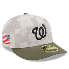 Washington Nationals New Era 2025 Armed Forces Day Low Profile 59FIFTY Fitted Hat - Light Beige/Olive - New Era Lifestyle