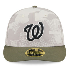 Washington Nationals New Era 2025 Armed Forces Day Low Profile 59FIFTY Fitted Hat - Light Beige/Olive - New Era Lifestyle