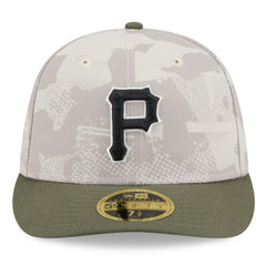 Pittsburgh Pirates New Era 2025 Armed Forces Day Low Profile 59FIFTY Fitted Hat - Light Beige/Olive - New Era Discount
