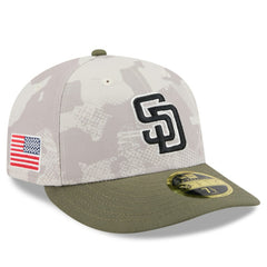 San Diego Padres New Era 2025 Armed Forces Day Low Profile 59FIFTY Fitted Hat - Light Beige/Olive - New Era on Sale