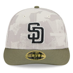 San Diego Padres New Era 2025 Armed Forces Day Low Profile 59FIFTY Fitted Hat - Light Beige/Olive - New Era on Sale