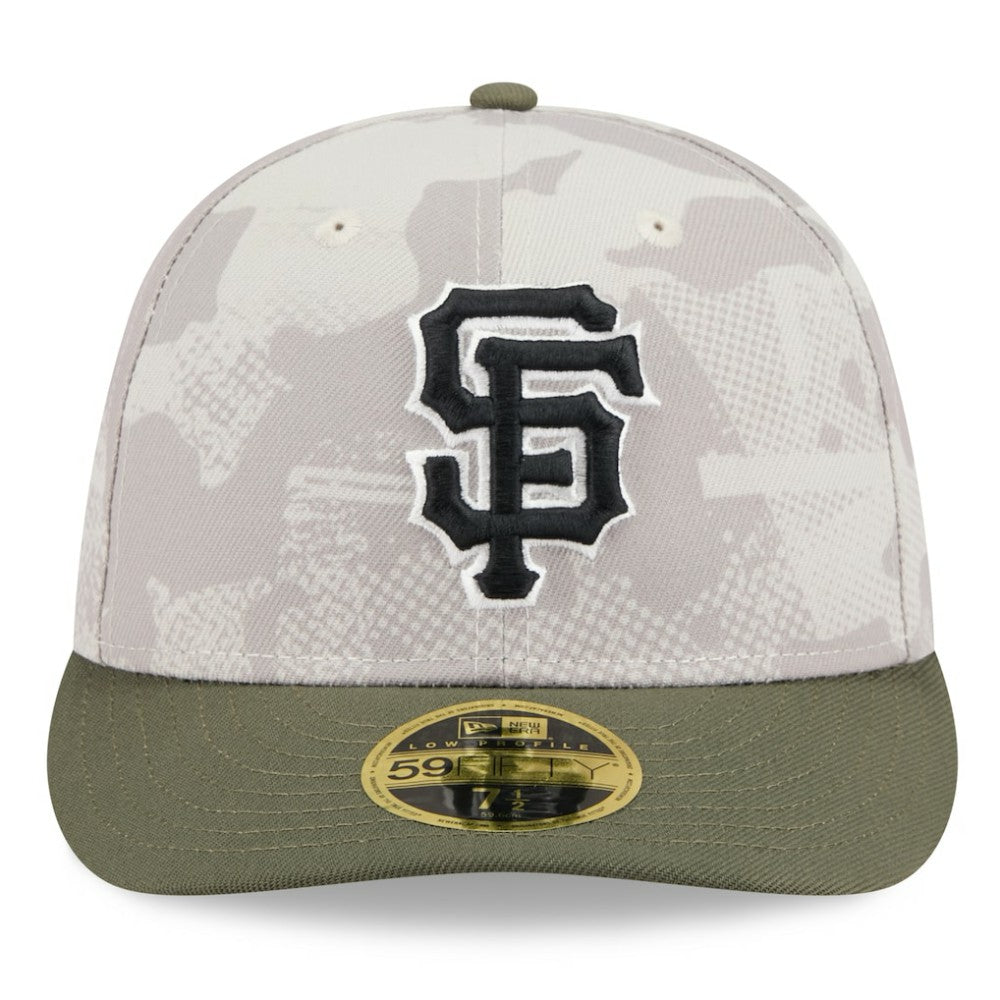 San Francisco Giants New Era 2025 Armed Forces Day Low Profile 59FIFTY Fitted Hat - Light Beige/Olive - New Era Sale