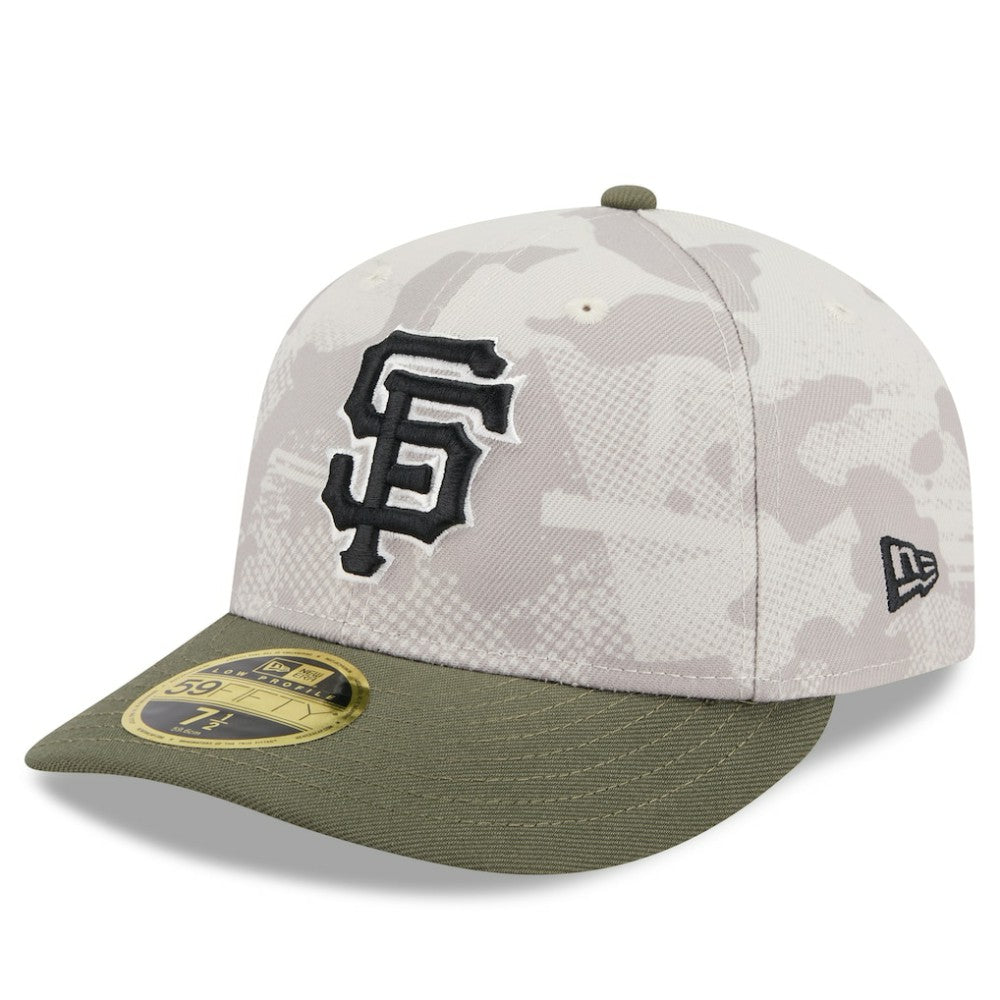 San Francisco Giants New Era 2025 Armed Forces Day Low Profile 59FIFTY Fitted Hat - Light Beige/Olive - New Era Sale