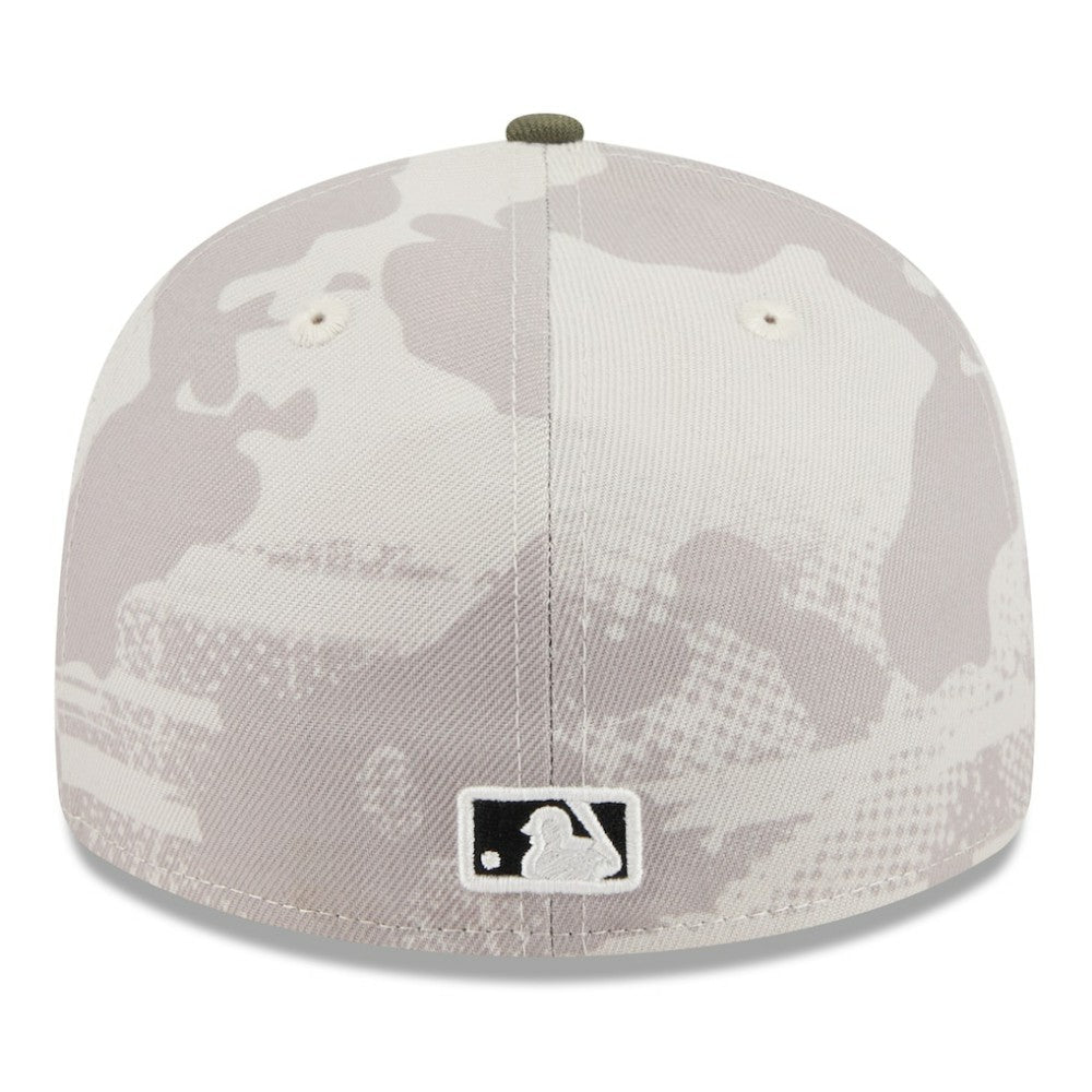 Texas Rangers New Era 2025 Armed Forces Day Low Profile 59FIFTY Fitted Hat - Light Beige/Olive - New Era on Sale