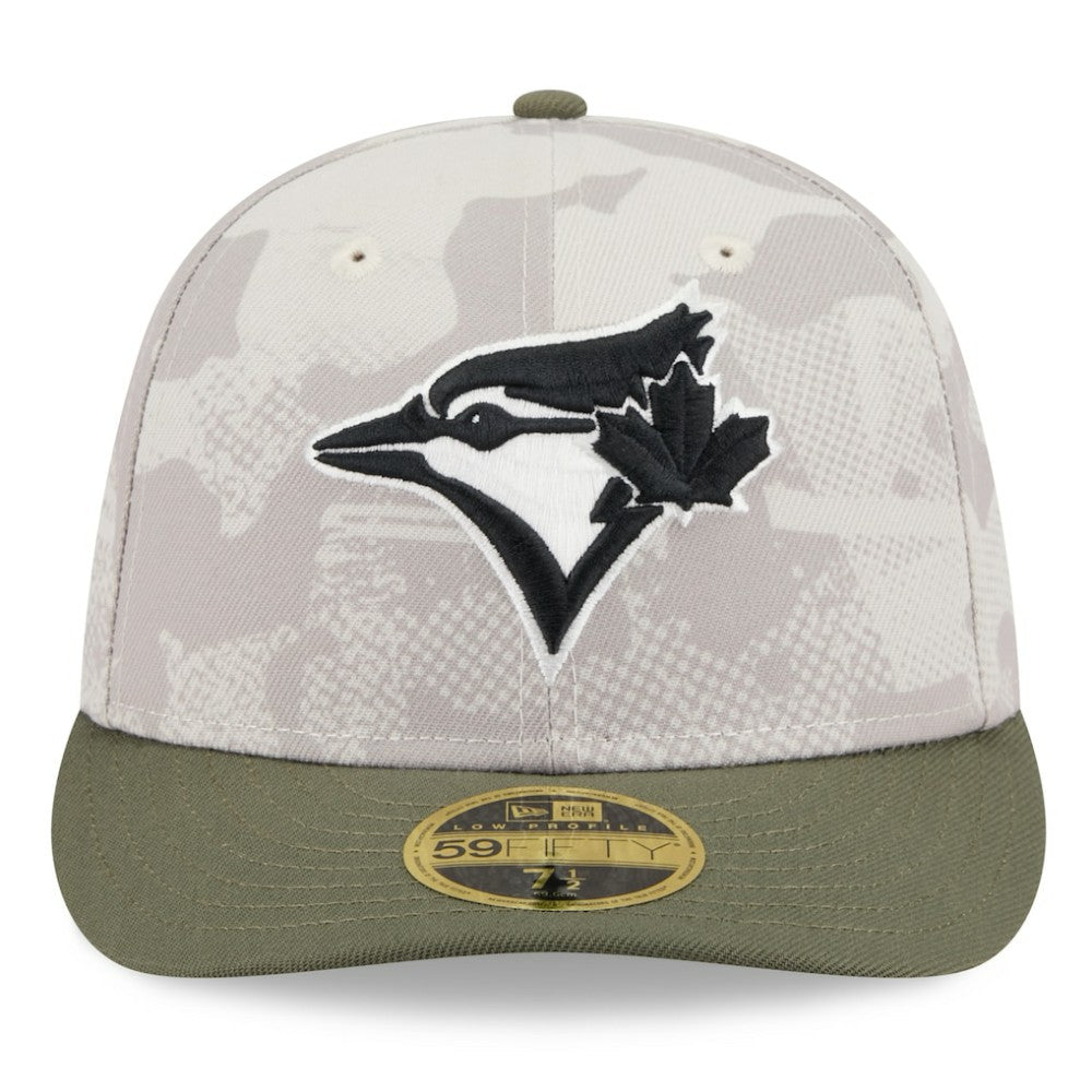 Toronto Blue Jays New Era 2025 Armed Forces Day Low Profile 59FIFTY Fitted Hat - Light Beige/Olive - New Era Discount