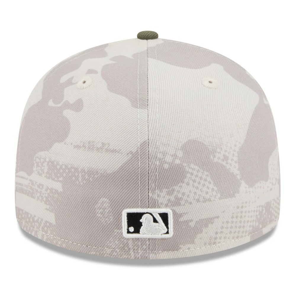 Toronto Blue Jays New Era 2025 Armed Forces Day Low Profile 59FIFTY Fitted Hat - Light Beige/Olive - New Era Discount