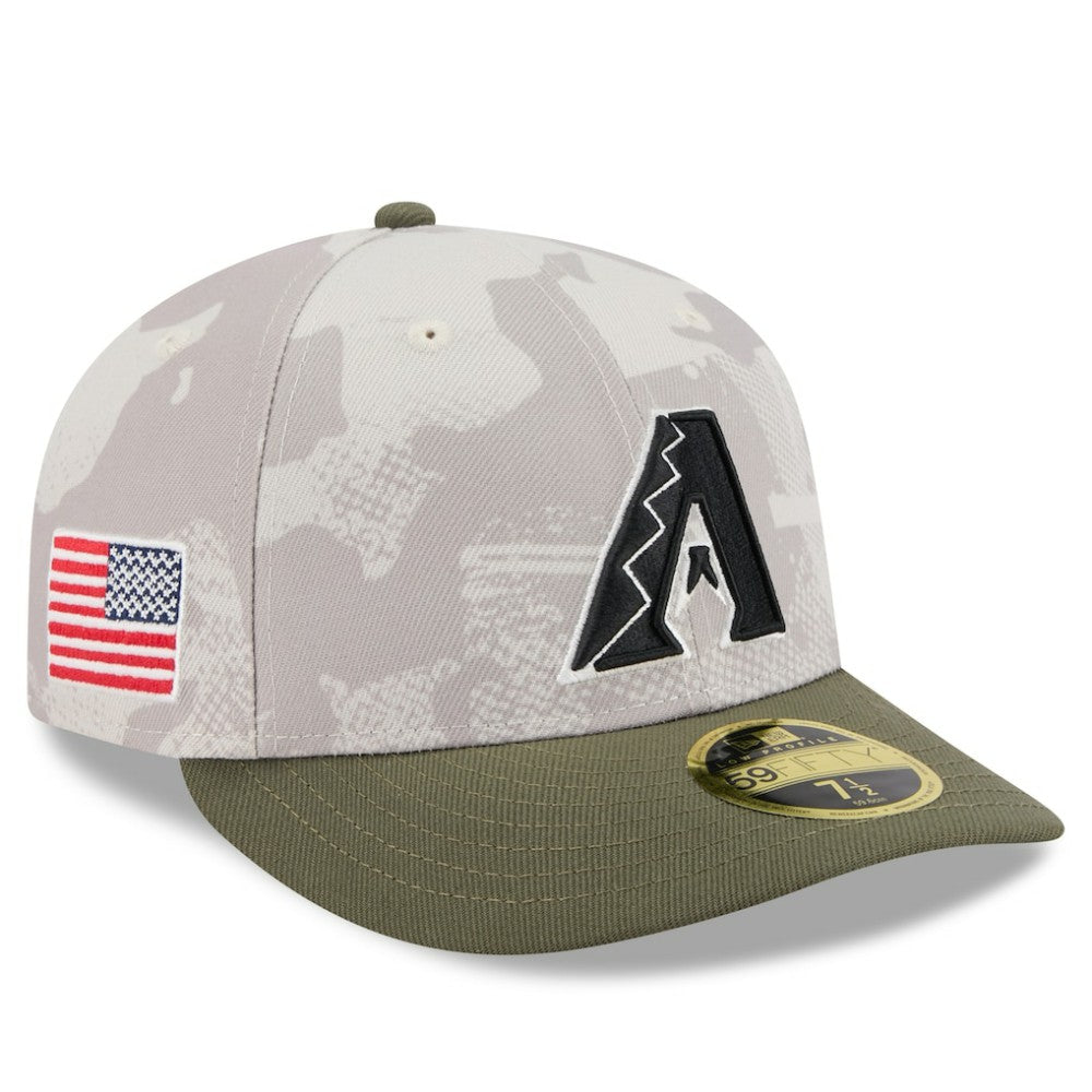 Arizona Diamondbacks New Era 2025 Armed Forces Day Low Profile 59FIFTY Fitted Hat - Light Beige/Olive - New Era Sale