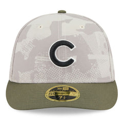 Chicago Cubs New Era 2025 Armed Forces Day Low Profile 59FIFTY Fitted Hat - Light Beige/Olive - New Era Sale