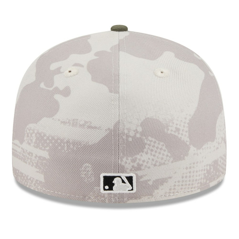 Boston Red Sox New Era 2025 Armed Forces Day Low Profile 59FIFTY Fitted Hat - Light Beige/Olive - New Era Lifestyle