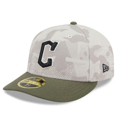 Cleveland Guardians New Era 2025 Armed Forces Day Low Profile 59FIFTY Fitted Hat - Light Beige/Olive - New Era Discount