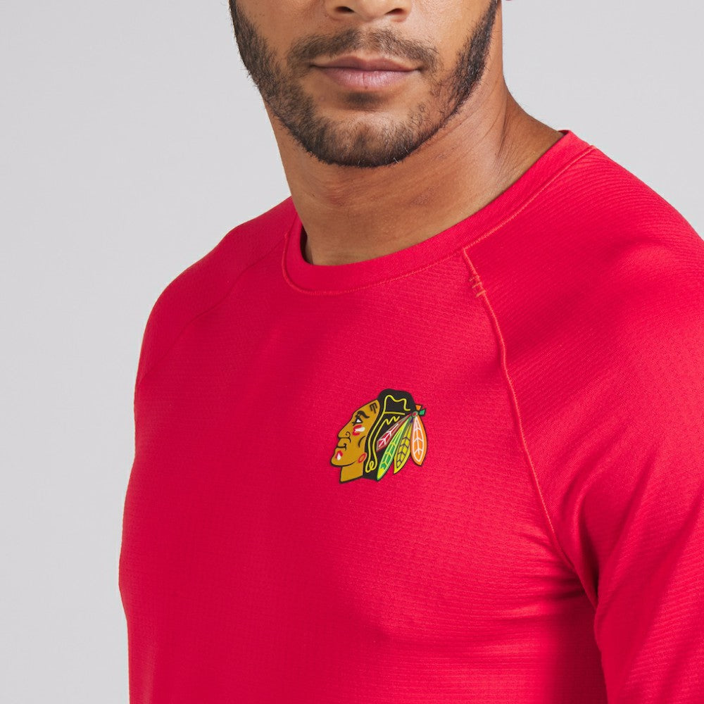 Chicago Blackhawks lululemon Metal Vent Tech Short-Sleeve Shirt - True Red - NHL 202165038