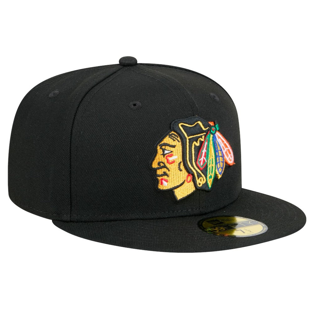 Chicago Blackhawks New Era Core 59FIFTY Fitted Hat - Black - NHL 202165699