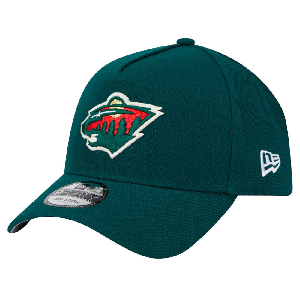 Minnesota Wild New Era Core A-Frame 9FORTY Adjustable Hat - Green - NHL 202165720